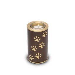 Dieren Urn met Waxinelichtje Goudbruin-Metallic (0.4 liter)