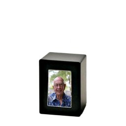 Mini MDF Photobox Urn Zwart-Satijn (0.5 liter)