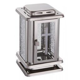 Klein Zilver RVS Graflantaarntje met Kruis