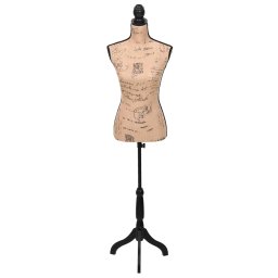 vidaXL Etalagepop torso vrouw jute bruinzwart