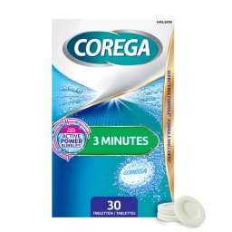 Corega 3 min reinigingstabletten voor de gebitsprothese