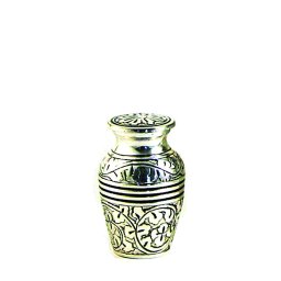 Oak Antique Silver Mini Urn (0.08 liter)