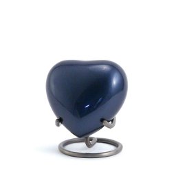 Trinity Moonlight Blue Hart Urn, inclusief Standaard (0.11 liter)