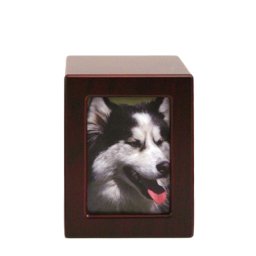 Mediumgrote Houten Foto Dieren Urn Kers (1.5 liter)