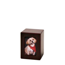 Mini Houten Foto Dieren Urn Kers (0.5 liter)