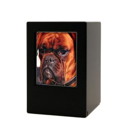 Grote Houten Foto Dieren Urn Black Satin (3.5 liter)