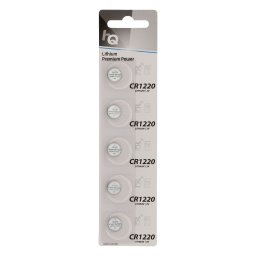 CR1220 knoopcel batterijen, per 5 in blister