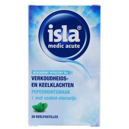 Isla Medic Acute Keelpastilles Pepermunt - bij verkoudheids- en keelklachten