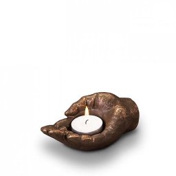 Keramische Mini Art Urn Liggend Handje (0.05 liter)