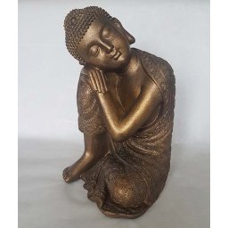 Grote Buddha Urn Slapende Indische Buddha Oudbrons (3.5 liter)