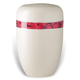 Design Urn met Decoratieband Rozenblad (4 liter)