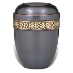 Design Urn met klassiek messing sierband (4 liter)