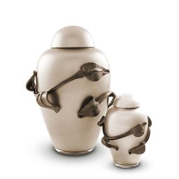 Kleine Kristalglazen Urn Ivoor (0.5 liter)
