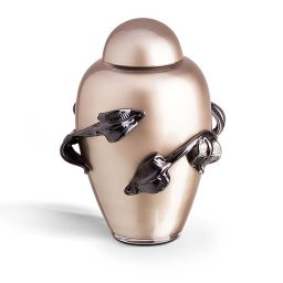Grote Boheems Kristalglazen Urn Ivoor (3.3 liter)