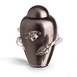 Grote Boheems Kristalglazen Urn Zwart (3.3 liter)