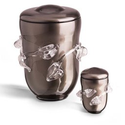 Grote Boheems Kristalglazen Urn Antraciet (4 liter)