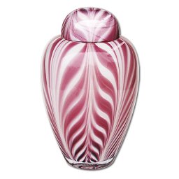 Grote Glazen Urn Roze Veer (3.3 liter)