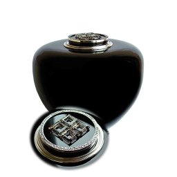 Grote Glazen Urn Inktzwart (4.5 liter)