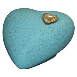 Grote Keramische Hart Urn Blauw (3.8 liter)