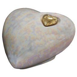 Grote Keramische Hart Urn Marmer-Grijs (3.8 liter)