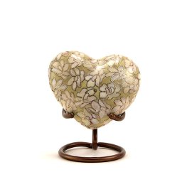 Essence Opal Cloisonne Hart Urn, inclusief Standaard (0.11 liter)