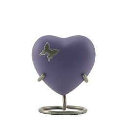 Aria Vlinder Hart Urn, inclusief Standaard (0.11 liter)