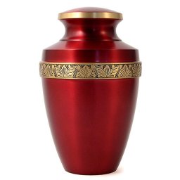 Grote Grecian Crimson Shiny Red Urn (3.3 liter)