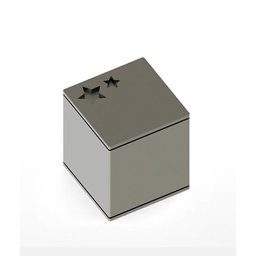 RVS Square Kubus Urn Sterren (0.8 liter)