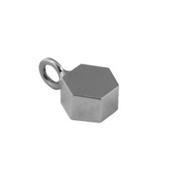 Zeshoekige Ashanger Zilver