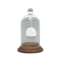 Glazen Assieraad Stolpje Small, met Houten Sokkeltje