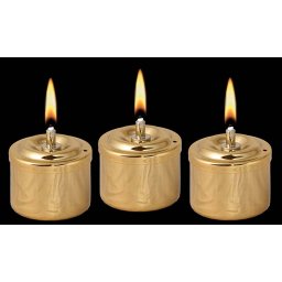 Drie Gouden RVS Olielampjes