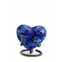 Etienne Butterfly Cloisonne Hart Dieren Urn, inclusief Standaard (0.05 liter)