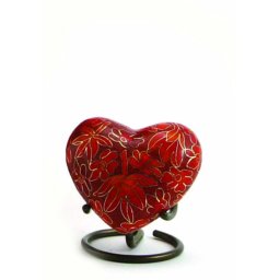 Etienne Autumn Leaves Cloisonne Hart Dierenurn, inclusief Standaard (0.05 l.)