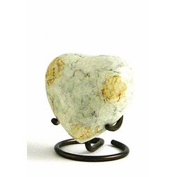 Glenwood White Marble Hart Dierenurn, inclusief Standaard (0.05 liter)