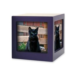 Mini Houten Photocube Dieren Urn Violet (0.4 liter)