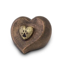 Keramische Dieren Urn Hartjes met Pootje (1 liter)
