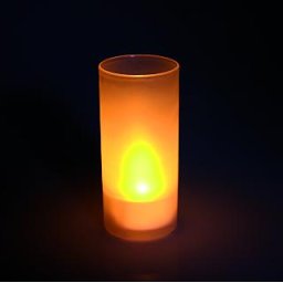 LED theelicht/kaars inclusief glas