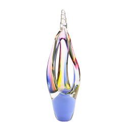 Kristalglazen 3D Flame Blue Urn (0.2 liter)