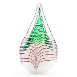 Kleine Kristalglazen 3D Traan Urn Groen (0.2 liter)