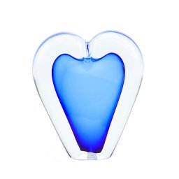Kristalglazen 3D Mini Hart Urn Blauw (0.05 liter)