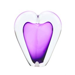 Kristalglazen 3D Mini Hart Urn Paars (0.05 liter)