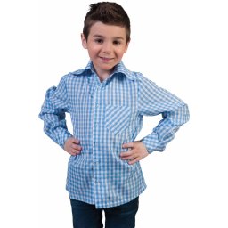 Tiroler blouse kind blauw