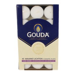 Gouda Waxinelichten 6 Uur Wit 45st