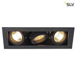 SLV Kadux 3 GU10 230V ZWART inbouwspot