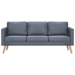 vidaXL Driezitsbank stof donkergrijs