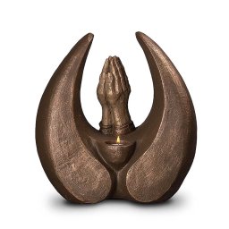Grote Keramische Design Urn In Gebed Herdenken (3.5 liter)