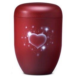 Biologisch Afbreekbare Eco Urn Flonkerend Hart Robijn (4 liter)