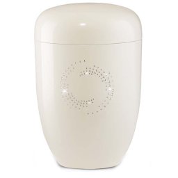 Biologisch Afbreekbare Eco Urn Swarovski Kristal Wit (4.5 liter)