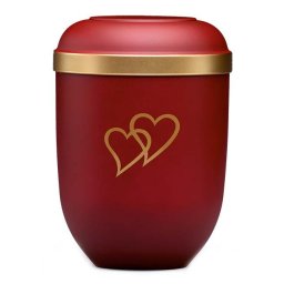 Biologisch Afbreekbare Eco Urn Rood - Harten (4.5 liter)