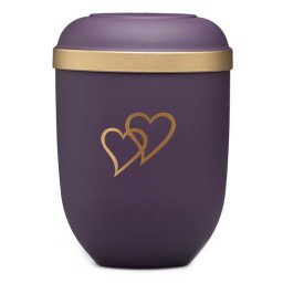 Biologisch Afbreekbare Eco Urn Purple -Hearts (4.5 liter)